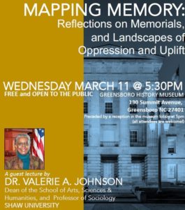 Valerie Johnson Talk Memorials 2020