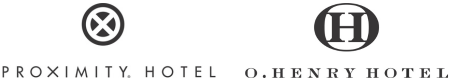Proximity Hotel and O.Henry Hotel logos