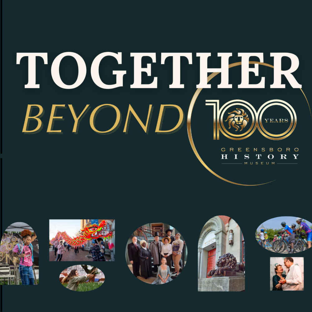 Cover of booklet reading Together Beyond 100 with images of people interacting at museum